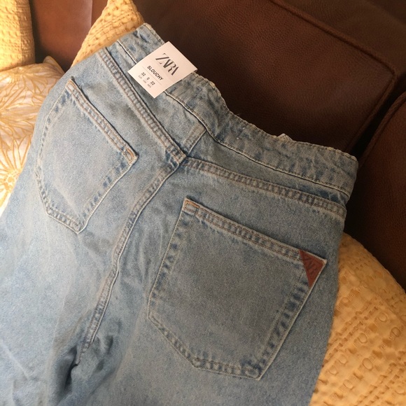 Zara High Waisted Slouchy Fit Jeans - Picture 11 of 14